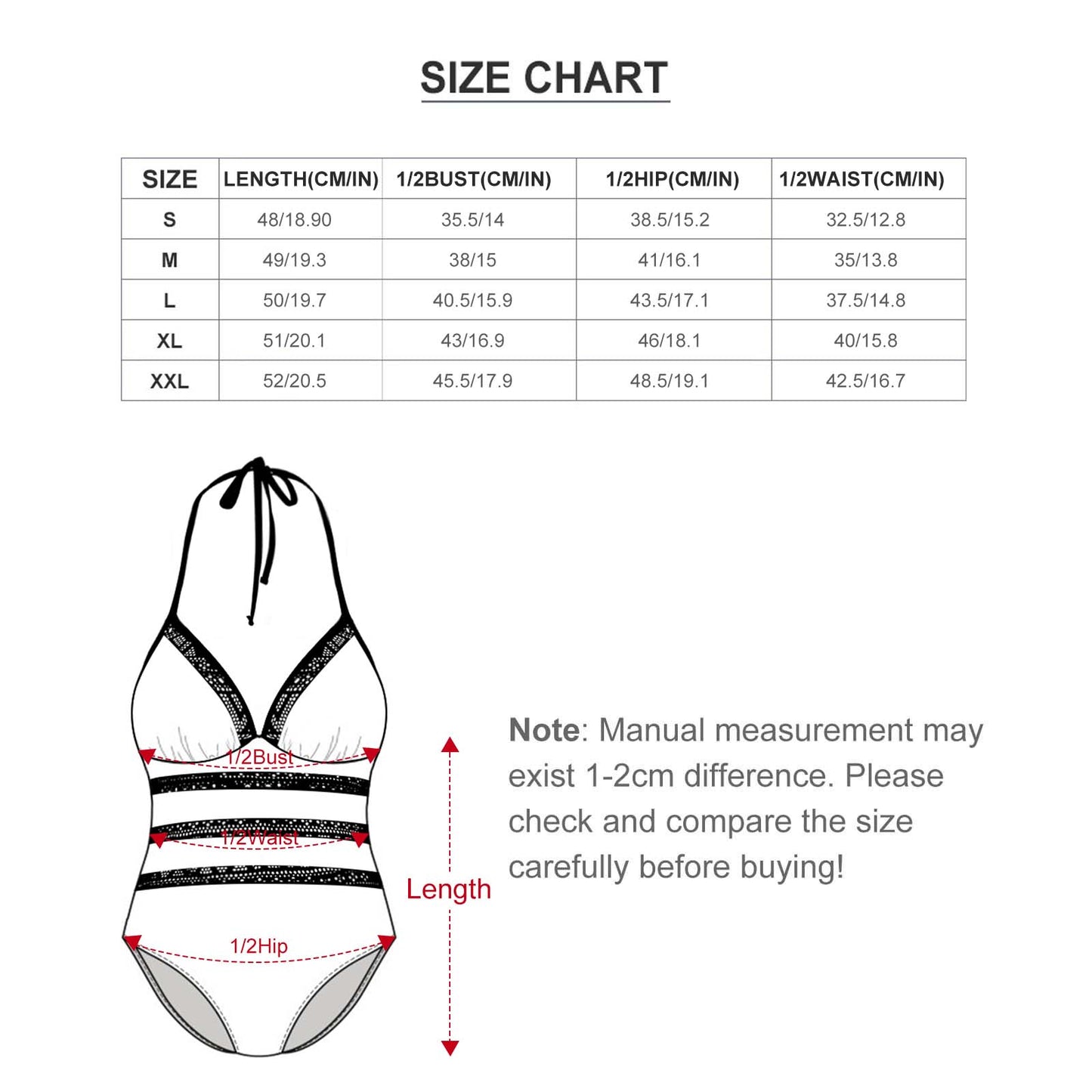 One-piece Halter Swimsuit- Full Printing & Multi-image Splicing-TangieTripe